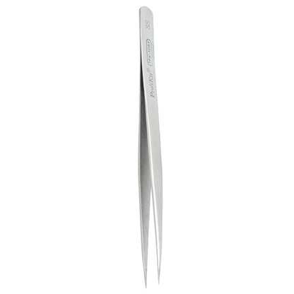 Pince à épiler antimagnétique en acier inoxydable ProsKit 1PK-105T Pincette à pointe droite de précision 140 mm