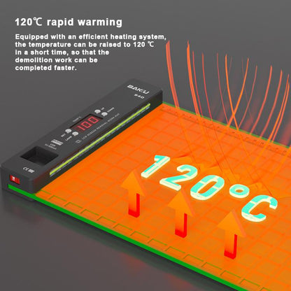Tapis de travail pour retirer l'écran LCD 16 pouces BAKU BA-940 avec système de chauffage et éclairage anti-poussière