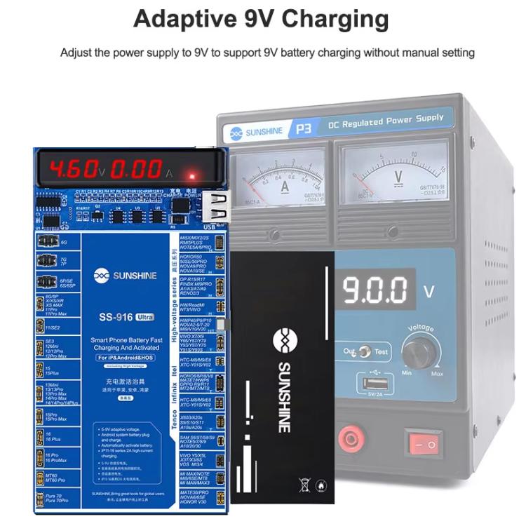 Dispositif d'activation de charge Prise en charge de la tension adaptative 5-9 V pour les modèles iPhone série 16 et Android