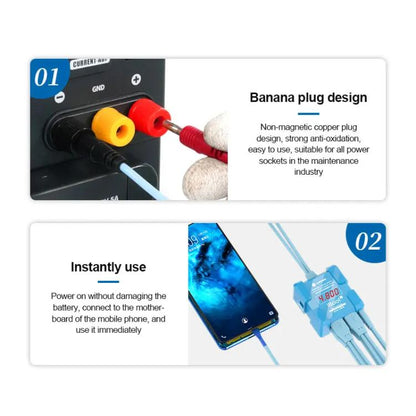 Pour Android 8V Haute Tension Alimentation Test Boot Line Outil De Réparation De Téléphone Portable Câble De Batterie Câble De Démarrage HW