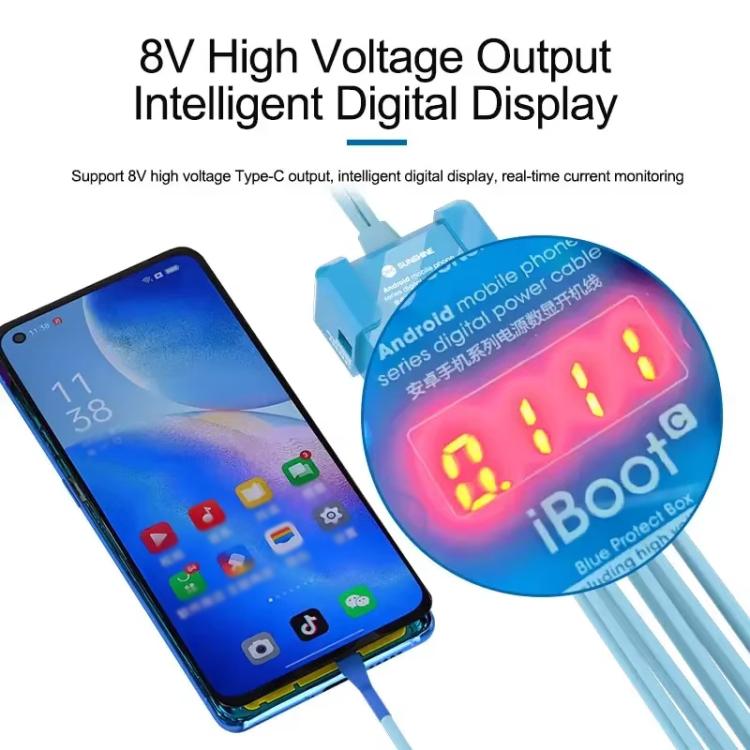 Pour Android 8V Haute Tension Alimentation Test Boot Line Outil De Réparation De Téléphone Portable Câble De Batterie Câble De Démarrage HW