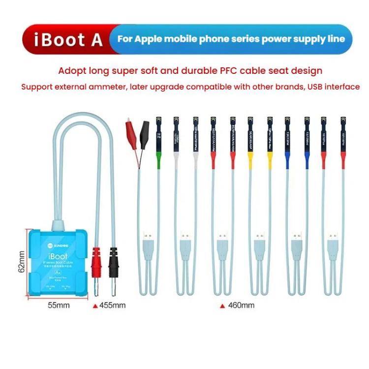 Câble de test d'alimentation de batterie pour iPhone, câble de contrôle de démarrage de réparation de téléphone portable