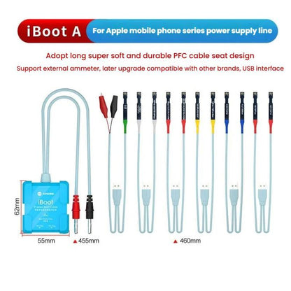 Câble de test d'alimentation de batterie pour iPhone, câble de contrôle de démarrage de réparation de téléphone portable