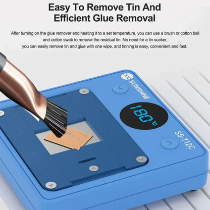 Dissolvant de colle chauffant pour puce IC, outil de réparation de puce de téléphone portable, chauffage rapide, outil efficace pour enlever la colle