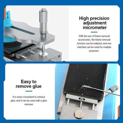 SUNSHINE S-918F Plus Séparateur d'écran incurvé 5 en 1 pour téléphone portable, réparation d'écran LCD, plateforme chauffante, S-918F Plus