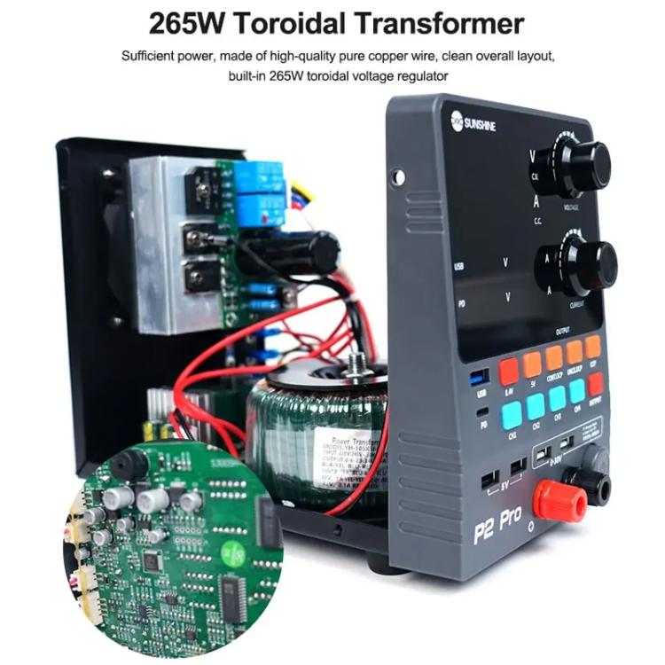 Régulateur de tension CC intelligent SUNSHINE P2 Pro 330 W, transformateur toroïdal, sortie 30 V 5 A, outil de réparation, SUNSHINE P2 Pro