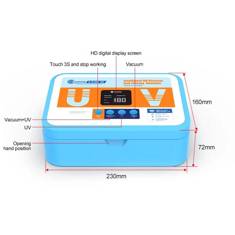 Plastifieuse sous vide intelligente pour film à durcissement UV, machine de maintien sous vide et de durcissement UV pour outil de réparation d'application de film