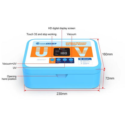 Plastifieuse sous vide intelligente pour film à durcissement UV, machine de maintien sous vide et de durcissement UV pour outil de réparation d'application de film