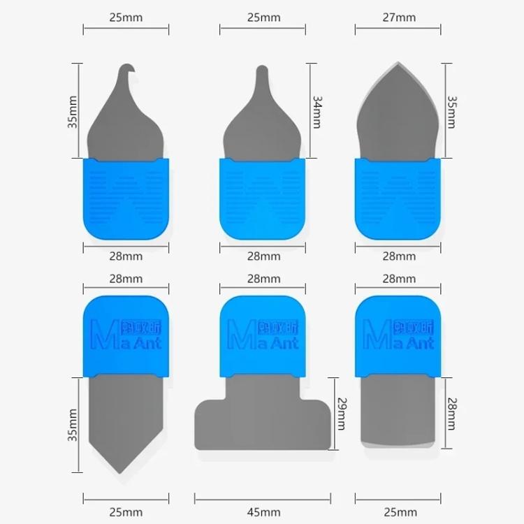 Ensemble d'outils de démontage et de réparation de téléphone portable 6 en 1, lame de démontage d'écran incurvée ultra-fine
