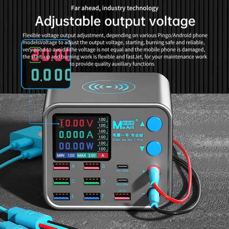 Chargeur multiport MaAnt DianBa No.1 Pro 9 ports avec affichage numérique, chargeur sans fil