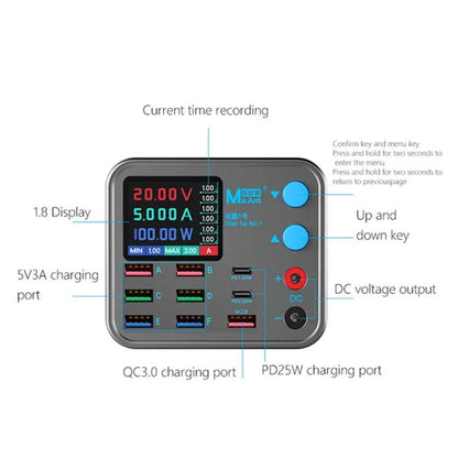 Chargeur multiport MaAnt DianBa No.1 Pro 9 ports avec affichage numérique, chargeur sans fil
