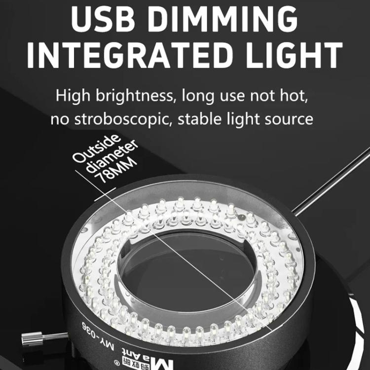 Source lumineuse annulaire pour microscope à 72 perles pour réparation de téléphone portable