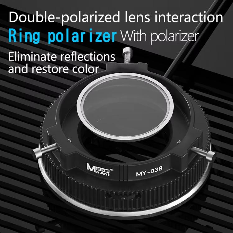 Lampes LED polarisées à anneau pour microscope de réparation de téléphone portable, 96 perles, éclairage de remplissage antireflet