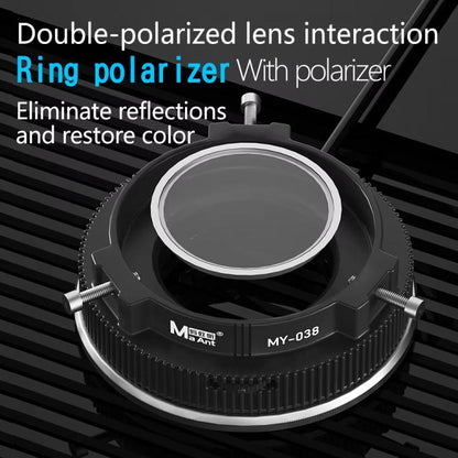 Lampes LED polarisées à anneau pour microscope de réparation de téléphone portable, 96 perles, éclairage de remplissage antireflet