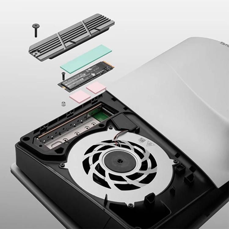 Radiateur SSD NVME M.2 2280 FinalCool pour PS5 Slim/Pro, dissipateur thermique intégré en alliage d'aluminium