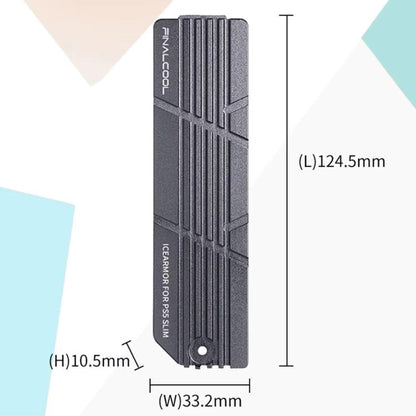 Radiateur SSD NVME M.2 2280 FinalCool pour PS5 Slim/Pro, dissipateur thermique intégré en alliage d'aluminium