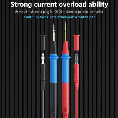 Stylos multimètres pointus avec cordon en silicone, résistants au gel, détachables, en acier inoxydable, accessoires