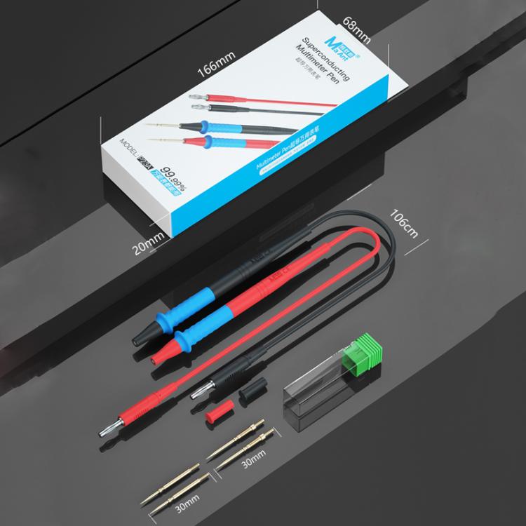 Stylos multimètres pointus avec cordon en silicone, résistants au gel, détachables, en acier inoxydable, accessoires