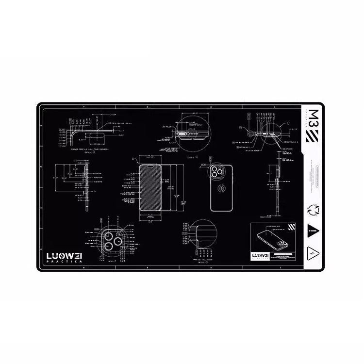 Tapis d'isolation thermique pour établi de réparation de téléphone portable et d'ordinateur, tapis en silicone inodore résistant aux hautes températures