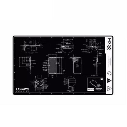 Tapis d'isolation thermique pour établi de réparation de téléphone portable et d'ordinateur, tapis en silicone inodore résistant aux hautes températures