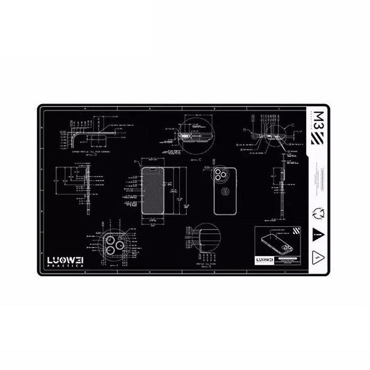 Tapis d'isolation thermique pour établi de réparation de téléphone portable et d'ordinateur, tapis en silicone inodore résistant aux hautes températures