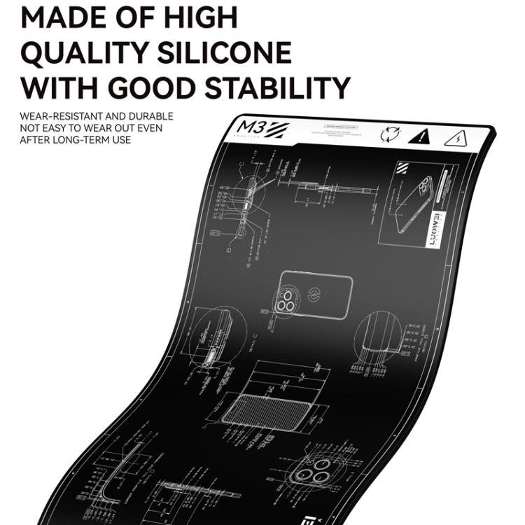 Tapis d'isolation thermique pour établi de réparation de téléphone portable et d'ordinateur, tapis en silicone inodore résistant aux hautes températures