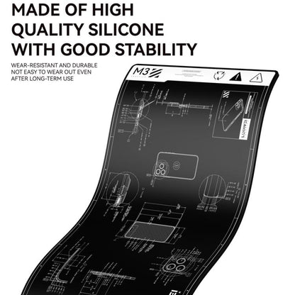 Tapis d'isolation thermique pour établi de réparation de téléphone portable et d'ordinateur, tapis en silicone inodore résistant aux hautes températures