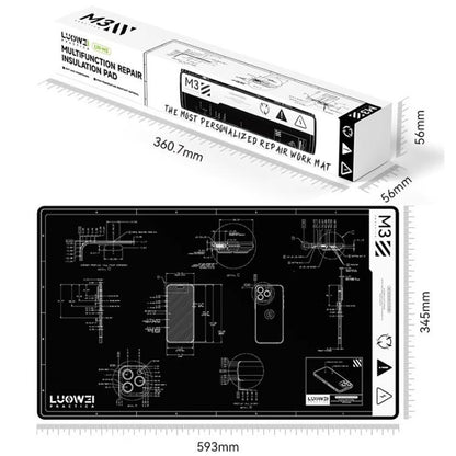 Tapis d'isolation thermique pour établi de réparation de téléphone portable et d'ordinateur, tapis en silicone inodore résistant aux hautes températures
