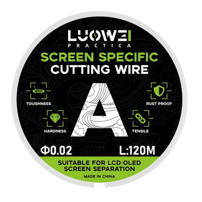 Ligne de séparation d'écran LCD de téléphone portable LUOWEI 120 m, fil diamanté de coupe haute dureté