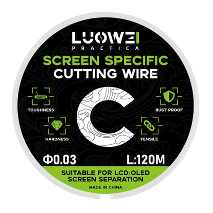 Ligne de séparation d'écran LCD de téléphone portable LUOWEI 120 m, fil diamanté de coupe haute dureté