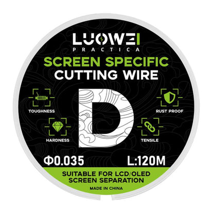 Ligne de séparation d'écran LCD de téléphone portable LUOWEI 120 m, fil diamanté de coupe haute dureté