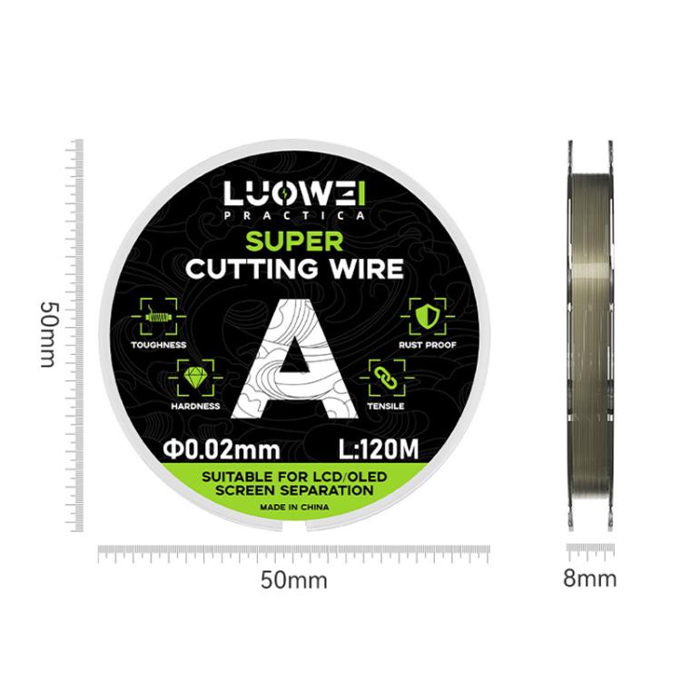 Ligne de séparation d'écran LCD de téléphone portable LUOWEI 120 m, fil diamanté de coupe haute dureté