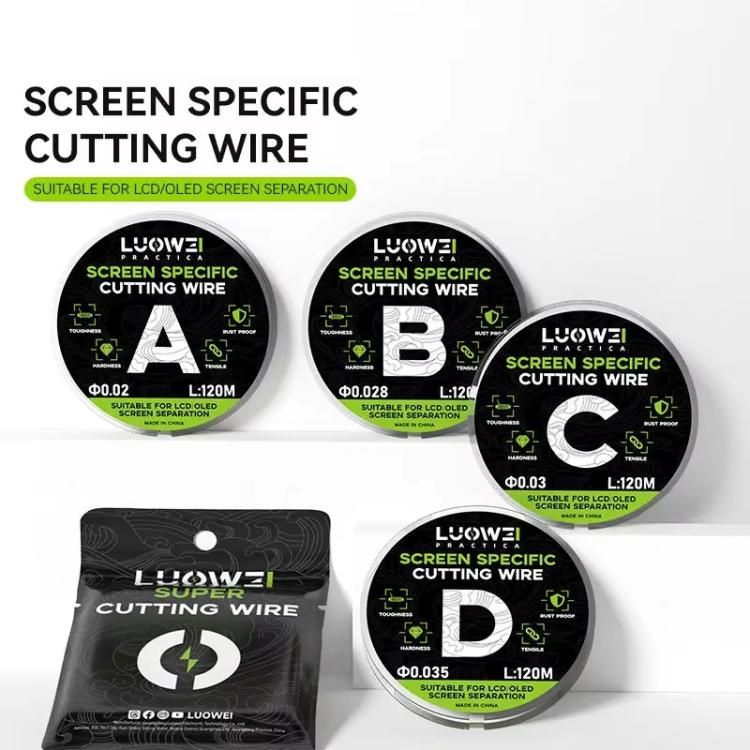 Ligne de séparation d'écran LCD de téléphone portable LUOWEI 120 m, fil diamanté de coupe haute dureté