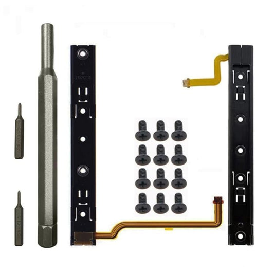 Pour console Nintendo Switch, 1 paire de rails coulissants avec jeu d'outils, pièces de réparation NS