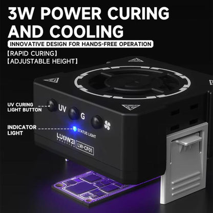 Cell Phone Repair 3 In 1 UV Curing Lamp Cooling Smoke Extractor Fan Dust Developer Lamps
