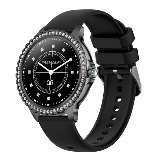 Appels Bluetooth, assistant vocal IA, montre connectée étanche pour le sport, Black Silicone Strap, Gold Pink Silicone Strap, Silver Gray Silicone Strap, Gold Rough Steel Strap+Pink Silicone Strap, Silver Rough Steel Strap+Gray Silicone Strap