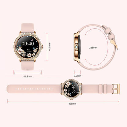 Appels Bluetooth, assistant vocal IA, montre connectée étanche pour le sport, Black Silicone Strap, Gold Pink Silicone Strap, Silver Gray Silicone Strap, Gold Rough Steel Strap+Pink Silicone Strap, Silver Rough Steel Strap+Gray Silicone Strap          ...