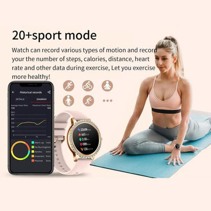 Appels Bluetooth, assistant vocal IA, montre connectée étanche pour le sport, Black Silicone Strap, Gold Pink Silicone Strap, Silver Gray Silicone Strap, Gold Rough Steel Strap+Pink Silicone Strap, Silver Rough Steel Strap+Gray Silicone Strap          ...