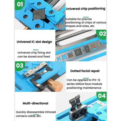 Motherboard Repair Fixture Dot Matrix Face CPU Hard Drive IC Type Adhesive Removal Dual Track Fixture