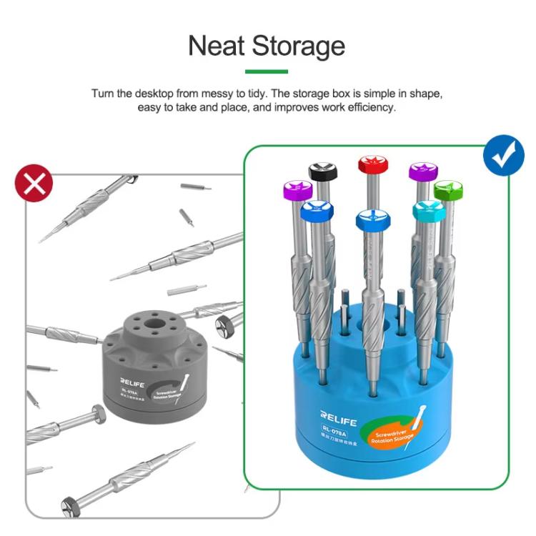 Screwdriver Rotating Storage Box Mobile Phone Repair Screwdriver Bit Storage Box