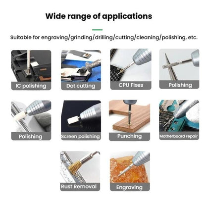 Speed-adjustable Handheld Grinding Pen Rust Removal Polishing Motherboard Repair Electric Grinder