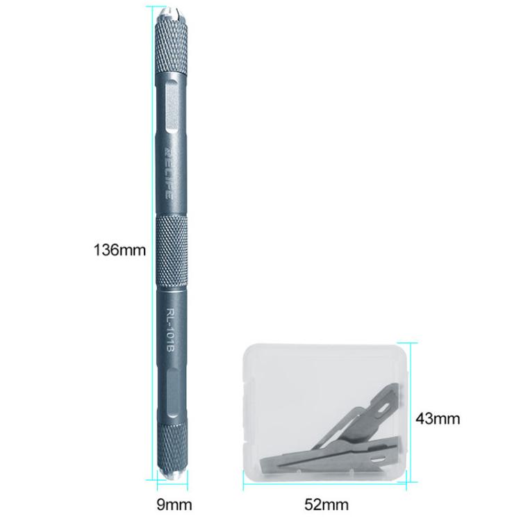 RELIFE RL-101B 8 In 1 Motherboard Repair Blade Set Carving Glue Removal Knife Screen Protector Cutting Knife