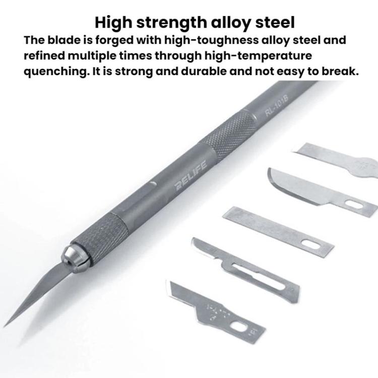 RELIFE RL-101B 8 In 1 Motherboard Repair Blade Set Carving Glue Removal Knife Screen Protector Cutting Knife