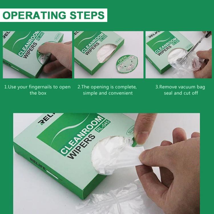 RELIFE RL-045 Anti-Static Lint-Free Cloth Microfiber Wiping Phone Screen Cleaning Cloth
