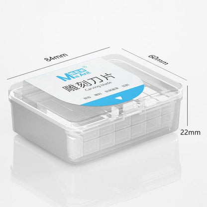 MaAnt M077 150pcs /Box Double-sided Flat Blade Cell Phone Repair Back Cover Removal Artistic Engraving Knife Blade