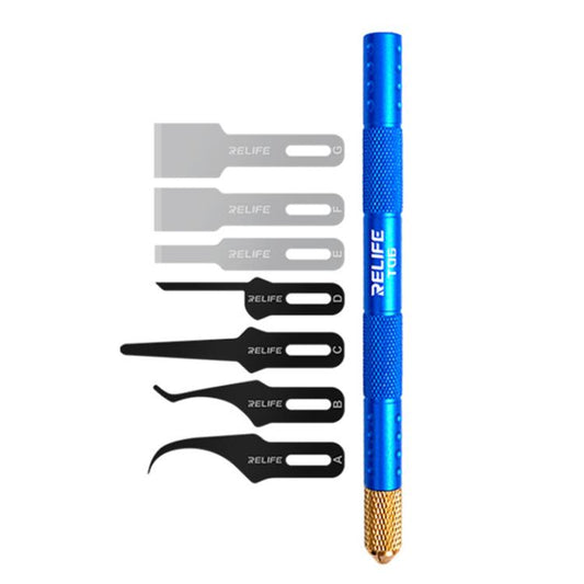 Kit de lames multifonctionnelles pour la réparation de téléphones portables : outil de décollement de la puce IC, des couches du processeur et des bords en caoutchouc., TK5