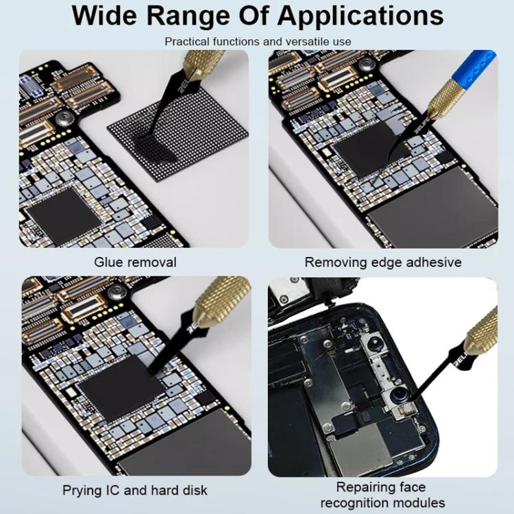 Kit de lames multifonctionnelles pour la réparation de téléphones portables : outil de décollement de la puce IC, des couches du processeur et des bords en caoutchouc., TK5