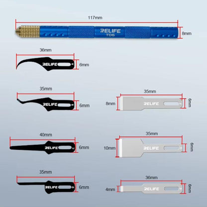 Kit de lames multifonctionnelles pour la réparation de téléphones portables : outil de décollement de la puce IC, des couches du processeur et des bords en caoutchouc., TK5