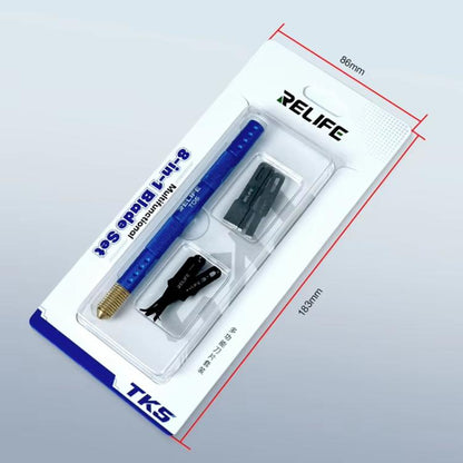 Kit de lames multifonctionnelles pour la réparation de téléphones portables : outil de décollement de la puce IC, des couches du processeur et des bords en caoutchouc., TK5