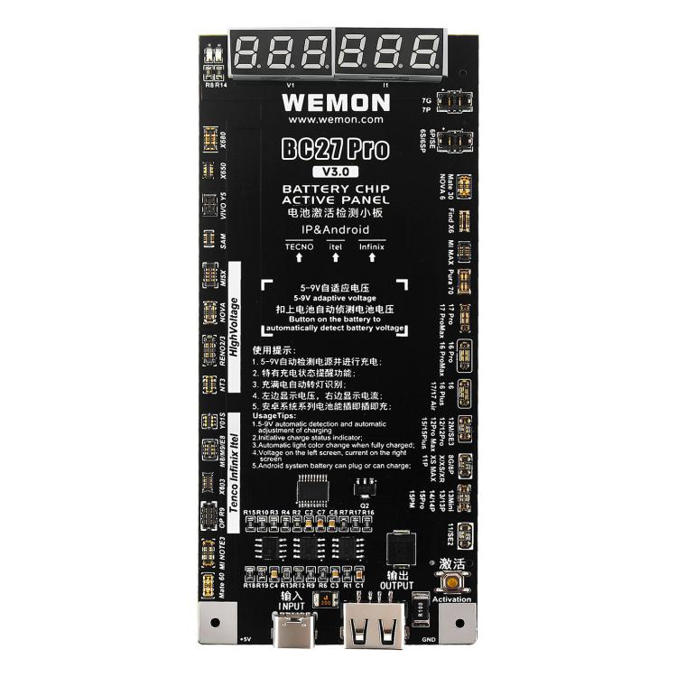 Carte d'activation de batterie WOMEN BC27 Pro V3.0 pour iPhone 6 à 17 et appareils Android, BC27 Pro V3.0